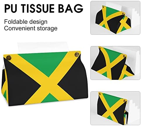 דגל של ג'מייקה קופסת רקמות כיסוי מארגן נייר פנים מחזיק מחזיק מפיות מפיות שולחני שולחן עבודה דקורטיבי למסעדה