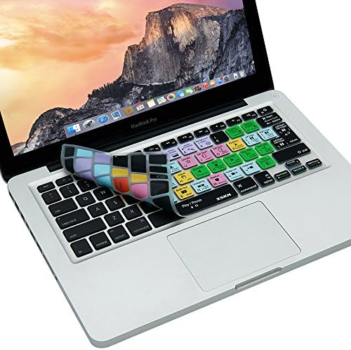 XSKN FCPX עור מקלדת קיצור דרך, CUT FIFL PRO x 10 מכסה מקלדת סיליקון עבור MacBook Air 13, MacBook Pro 13 15 17,