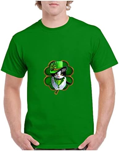Oioloyjm St Patricks Day חולצה קיץ 2023 חולצות לגברים צווארון קרן פלוס גודל חולצות מודפסות אופנה חולצות