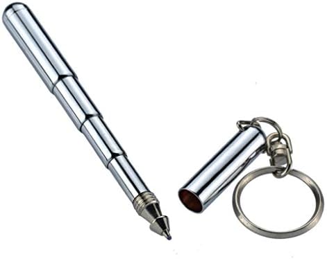 עט גואולריזי מפתחות מפתח טלסקופי טבעת פלדה טלסקופ טלסקופ טלסקופט עט מיני אל חלד משרד מתכת ומכשירי כתיבה
