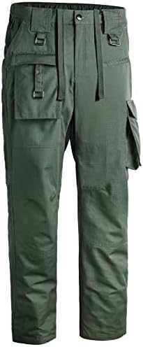 מכנסיים טקטיים נוחים המותניים אלסטי חיצוני מכנסיים קל משקל מהיר יבש מטען מכנסיים עם כיסים