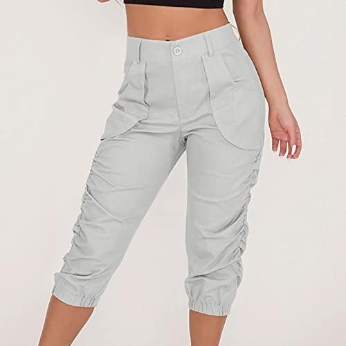 מכנסי מטען ברמודה נשים קצרים בתוספת גודל קפריס קז'רי נוח מכנסי טרנינג מטיילים מטיילים מכנסיים