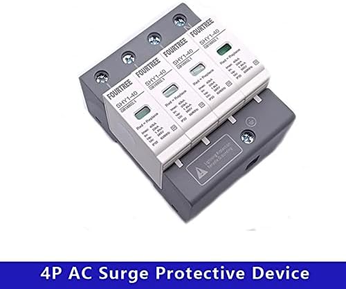 Werevu 1PCS מכשיר הגנה על מתח SPD AC 3P+N 20 ~ 40KA 30KA ~ 60KA 385V 420V House Lightning Seconserte