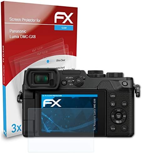 סרט הגנת המסך של Atfolix תואם למגן מסך Panasonic Lumix DMC-GX8, סרט מגן אולטרה-ברור FX