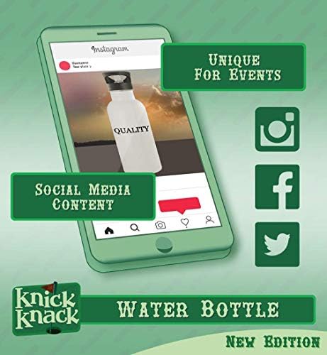 מתנות Knick Knack Croatia - 20oz נירוסטה hashtag בקבוק מים חיצוניים, כסף