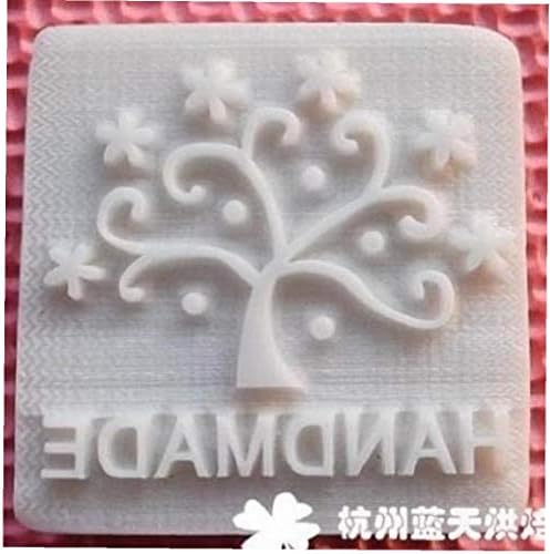 Ayrsjcl 1pc סבון מרובע חותמת הבלטות חותמת עץ מזל מיני חותמת סבון Diy Saprter Seal Samp Stensils 5 * 5 סמ