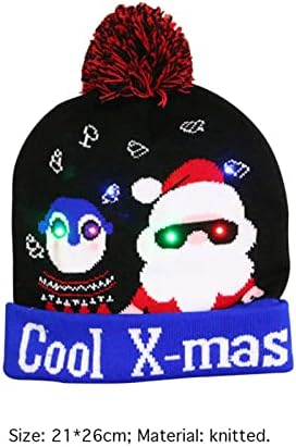 כובע חג המולד של צ ' ונס הוביל סוודר מכוער סרוג חג המולד חג המולד כפת כובע מואר כובע מודפס קריקטורה לילד