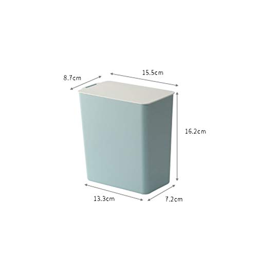 אשפה ZukeEljt יכולה פח אשפה פלסטי קטן שניתן להציב על שולחן העבודה וניתן להעיף אותו