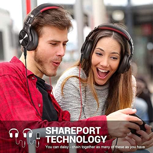 Oneodio A71 Hi -Res Studio Hearphone אוזניות - מחווט מעל אוזניות אוזניים עם Shareport, ניטור מקצועי