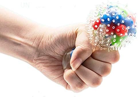 כדור מתח של קשת, כדור הקלה במתח עם חרוזים צבעוניים DNA בפנים, כדורי לחץ לכדור הקלה במתח למבוגרים