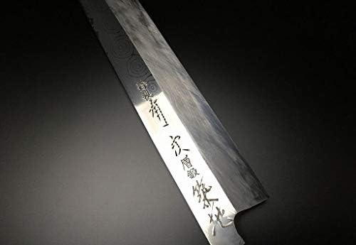 סכין השף היפני אריצוגו פלדה כחולה הוניאקי ינאגי 360 ממ 14.17 שם חרוט סאיה