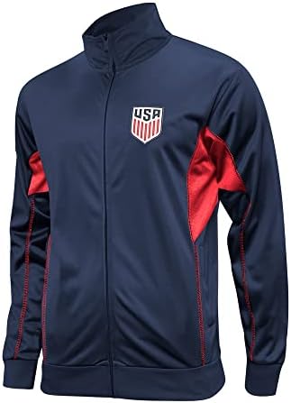 סמל ספורט באופן רשמי מורשה ארה ב כדורגל מלא לרכוס פעיל למבוגרים אימון כדורגל מסלול מעיל