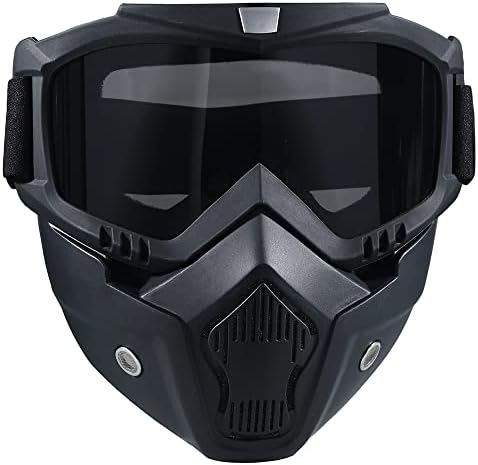 משקפי רכיבה על קסדת אופנוע עם מסכת פנים נשלפת, בציר קרב כדורים מוטוקרוס