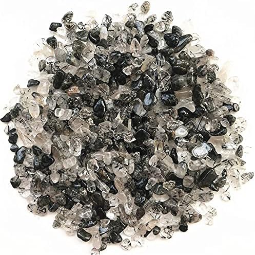 Ruitaiqin Shitu 50G 2 גודל שיער שחור טבעי קוורץ קוורץ גביש גביש גביש ריפוי רייקי רייקי אבנים טבעיות ומינרלים