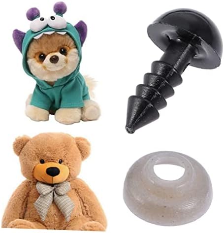 Corhad 1 סט קטיפה עיניים צעצועים שחורים לקצץ צעצועים ממולאים מפלסטיק שיניים עיניים בטיחות עיניים