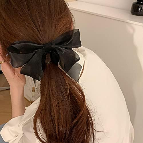 מינליה קוריאני סגנון מתוק אנכי קליפ קשת בננה קליפ, שיפון מסיבת כיסוי ראש שיער קליפ שיער ללבוש שיער אבזרים