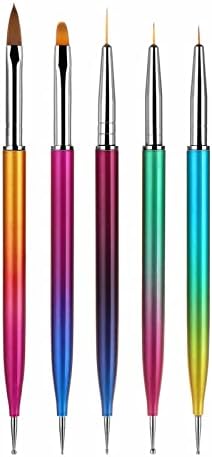 נייל שיפור עט סט כפול נקודת תרגיל עט למשוך חוט עט קריסטל עט 5 מתכת שיפוע מוט צבע עט שימוש כפול