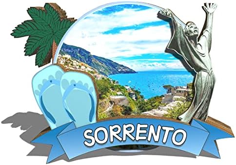 איטליה סורנטו מגנט מקרר מגנט עץ 3 ד ציוני דרך נסיעות אסיפה מזכרות קישוט בעבודת יד-2