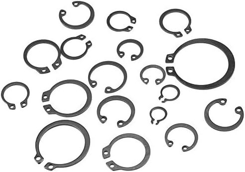 225 יחידות תעשייתי הצמד טבעת סט קליפ טבעת חנות מבחר תיבת סט 18 גדלים עבור פנימי & מגבר; חיצוני הצמד