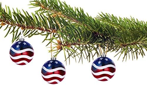 12 יחידות קישוט יום עצמאות קישוט, דגל אמריקאי דגל עץ חג המולד קישוט