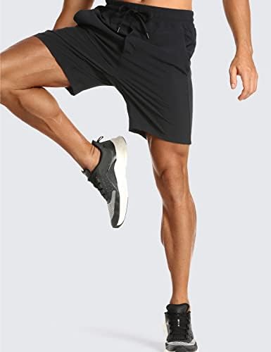 יוגה גברים של אימון מכנסיים קצרים-7 / 9 מהיר יבש ריצה ספורט אתלטי כושר מכנסיים קצרים עם כיסים