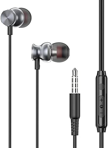 אוזניות קווית Hi -Fi אוזניות סאונד אוזניות מיקרופון דיבוריות אוזניות מתכת אוזניות אוזניים תואמות ל- LG Prime