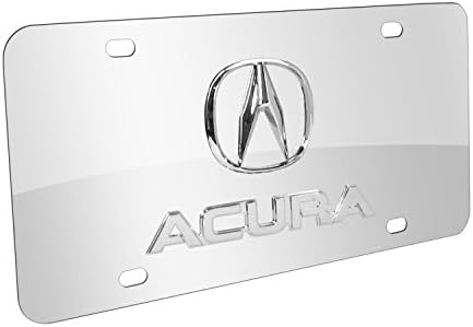 לוגו 3D של Acura ו- NamePlate לוחית רישוי פלדה כרום