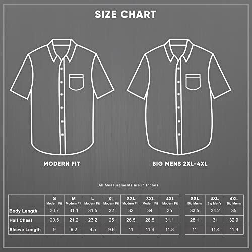 כפתור שרוול קצר של גברים חזותיים למטה חולצות מודפסות - מעל 45 הדפסי חידוש גדלים S - 4xl