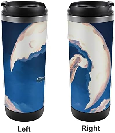 ג'ירפה וירח נסיעות קפה ספלי קפה עם כוסות מבודדות מכסה בקבוק מים קיר כפול