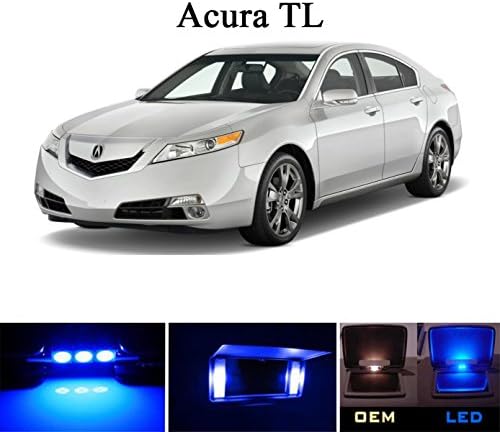 IG-Zakt Fit 1999-2014 Acura Tl Ultra Blue Vanity/Sunvisor LED נורות נורות