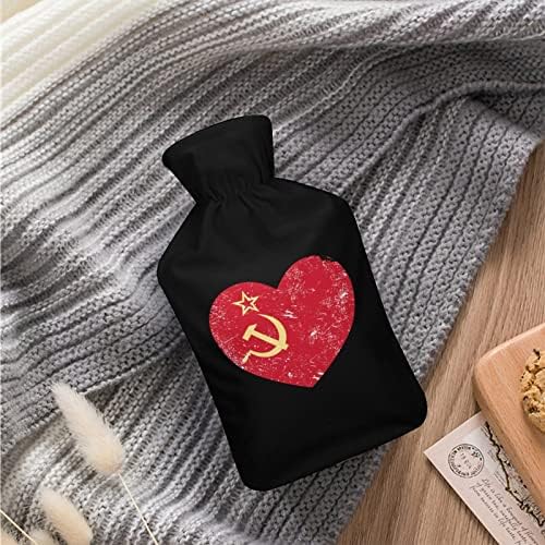 קומוניזם ברית המועצות רטרו דגל קטיפה הזרקת מים גומי שקית מים חמים בקבוק מים חמים ניידים