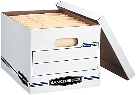 תיבת בנקאים 00703 קופסאות אחסון / קבצים, עם מכסה, ליטר/ל. ג. ל , 12 אינץ 'על 15 אינץ ' על 10 אינץ', 12/קראט,