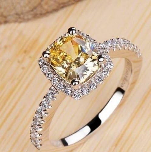 נשף מדהים 925 כסף נסיכת לחתוך לבן ספיר נישואים טבעת נשים תכשיטים
