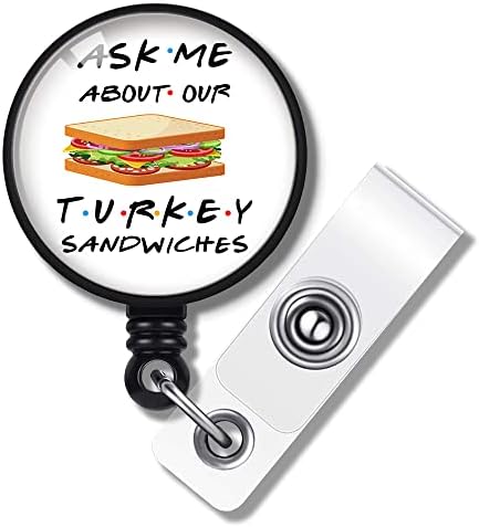 טונר לשאול אותי על שלנו טורקיה כריכים מצחיק נשלף מזהה תג מחזיק תג סלילים עם קליפ שם כרטיס מחזיקי