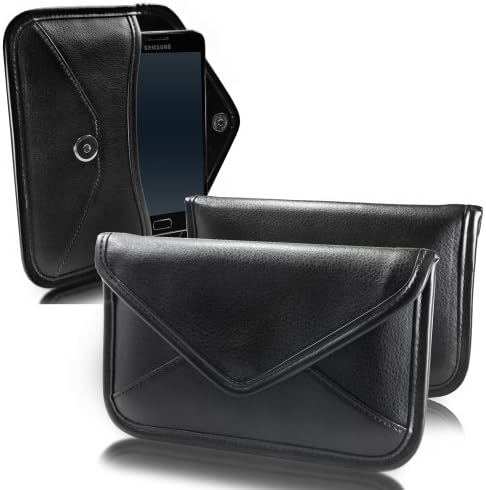מארז גווי קופסאות עבור LG K30 - כיס מסנג'ר עור עלית, עיצוב מעטפת עור סינטטי עור עבור LG K30 - Jet Black