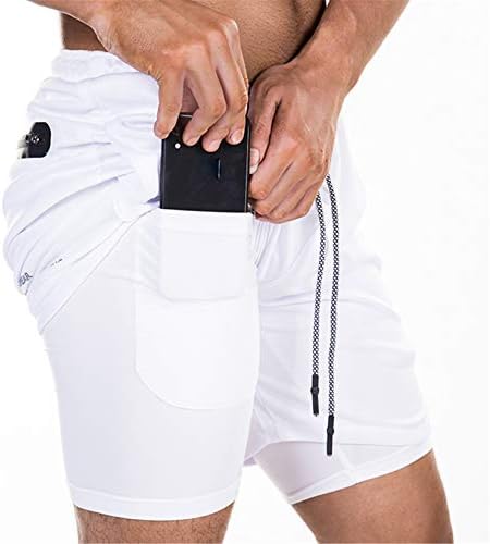 מכנסי ספורט מזדמנים לגברים יבשים במהירות עם כיסים לאימון ריצת אימון מכנסיים קצרים