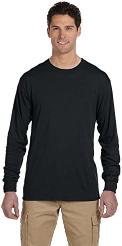 ג ' רזי גברים חולצת טריקו עם שרוול ארוך שחור