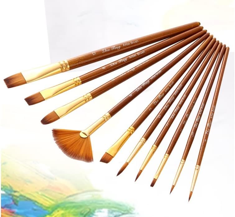 צינור נחושת Liruxun שילוב ציור עט צבעי מים 12 סוגים של עט מעורב עם ציוד לאמנות קו וו בצורת מאוורר