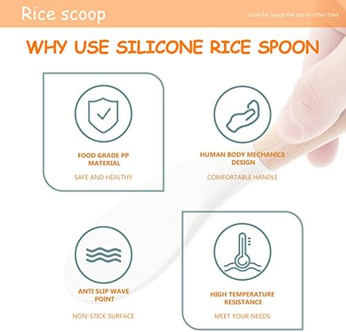 כף סיליקון ערבוב כפות אורז לא מקל מטבח מטבח מטבח אורז כף אורז אורז מרית אורז כף משוט פועלת לאורז, פירה