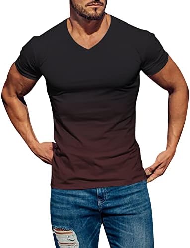 חולצות טריקו של שרוול קצר של XXBR Mens, 2022 טלאי קיץ חדש טלאי טי טא
