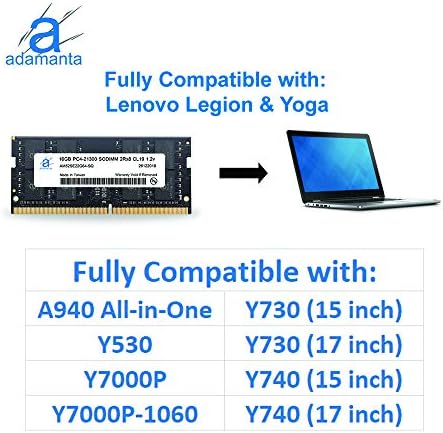 Adamanta 64GB תואם ל- Lenovo ThinkStation, ThinkPad DDR4 2666MHz PC4-21300 SODIMM 2RX8 CL19 1.2V