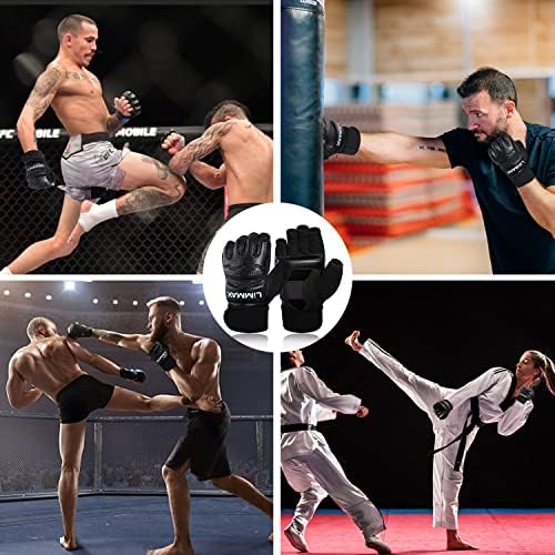 Limmax Kickboxing כפפות Sparring כפפות MMA לגברים נשים חצי כפפות אגרוף אצבעות נלחמות כפפות אגרוף כפפות אגרוף