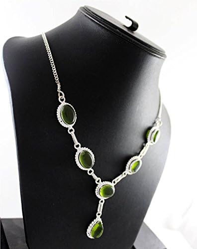 שרשרת הידרו ירוקה של שרשרת מכסה תכשיטי אופנה תכשיטי כלות נשף תכשיטים 18 אינץ '.