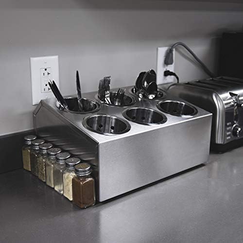 נירוסטה 6-תא תשמיש מחזיק-כלי אחסון צילינדר כלי אחסון & מגבר; כוסות למטבח, ברים, בתי קפה, מסעדות, &מגבר;