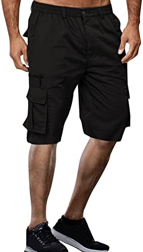 מכנסיים קצרים מזדמנים לגברים של Beuu 5 אינץ 'חריץ מטען קדמי שטוח צ'ינו מכנסיים קצרים קיץ אימון
