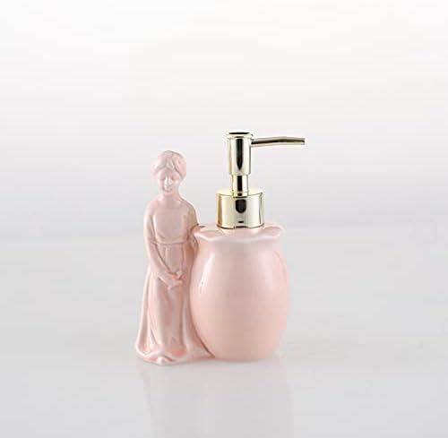 מתקן סבון קרמיקה של Huijie עם משאבה למטבח אמבטיה - בקבוק קרם נוזלי בסגנון 250 מל, אביזרי אמבטיה של בקבוק יד