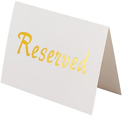 50 גיליונות זהב שמורות שולחן סימני נייר שמורות סימנים שמורות סימן אוהל מקום כרטיסי שולחן במסעדה חתונה קבלה עסקי