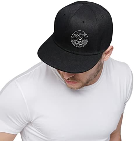 כובעי סנאפבק לגברים כובעי בייסבול היפ הופ כובע סנאפבק מאריך מתכוונן, כובע מצויד שחור