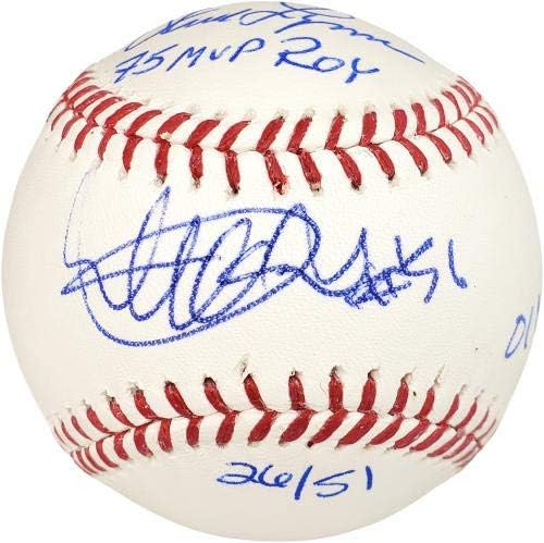 ICHIRO SUZUKI & FRED LYNN רשמי MLB בייסבול בייסבול /51 הוא HOLO & PSA/DNA מלאי 101264 - כדורי חתימה