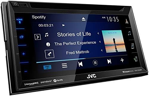 מקלט JVC KW-V350BT 6.8 עם Bluetooth, EQ + להקת EQ + SWI-RC ממשק בקרת גלגלים ומצלמת גיבוי